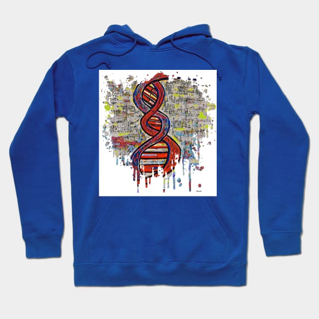 DNA Color Burst Hoodie by EloiseART